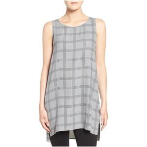 Eileen Fisher Printed Silk Georgette Crepe Tunic